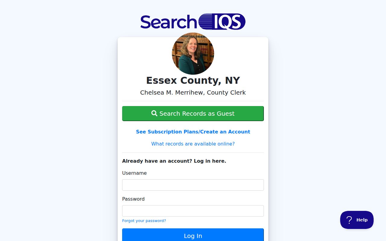 Essex County IQS recorded document system distinguished from court case records