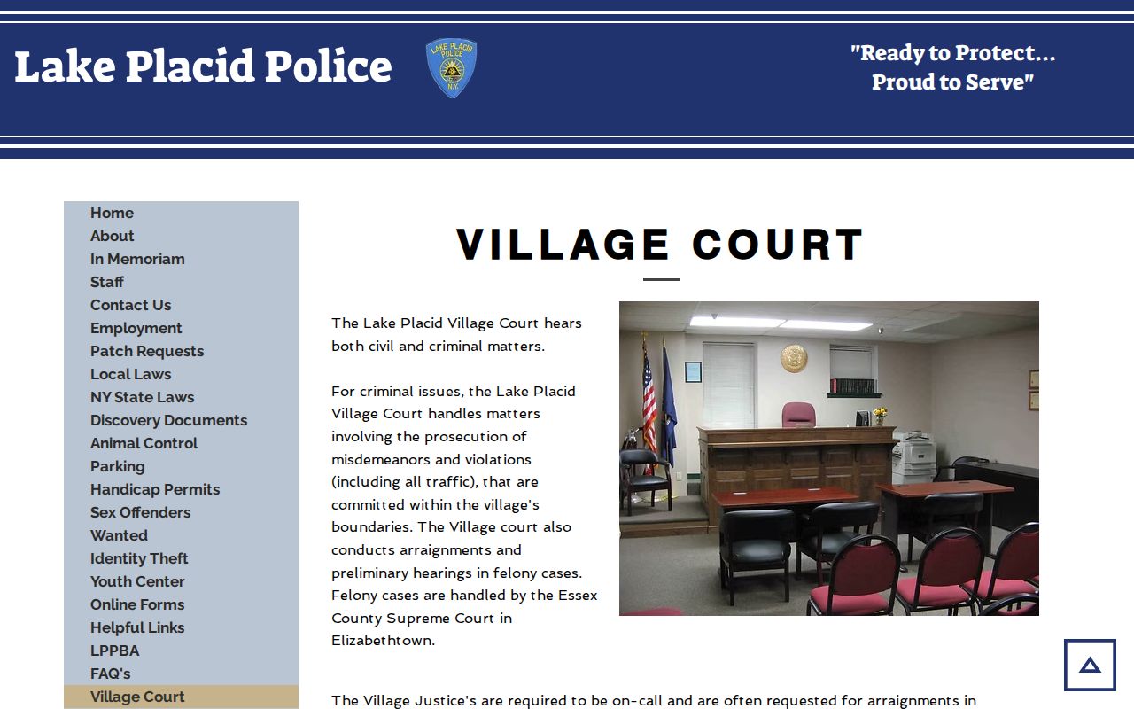 Lake Placid Village Court criminal record contacts and hours